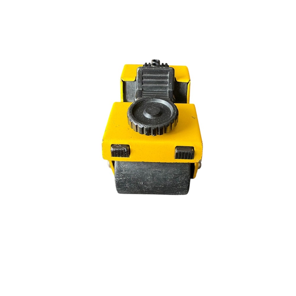 Vintage Buddy L Steam Roller Yellow‎ Metal Toy 4" Construction Vehicle USA